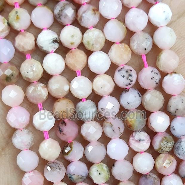 Natural Pink Opal Beads Faceted Round