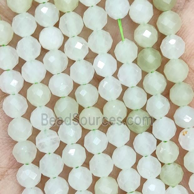 New Mountain Jade Beads Green Faceted Round