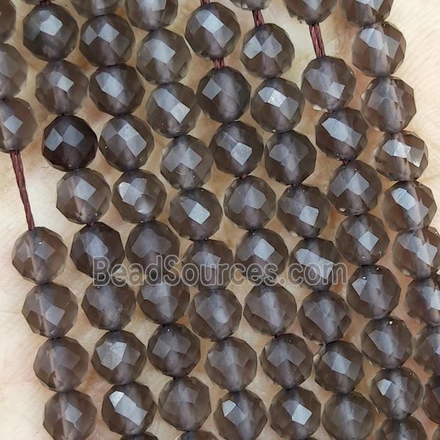 Smoky Quartz Beads Faceted Round