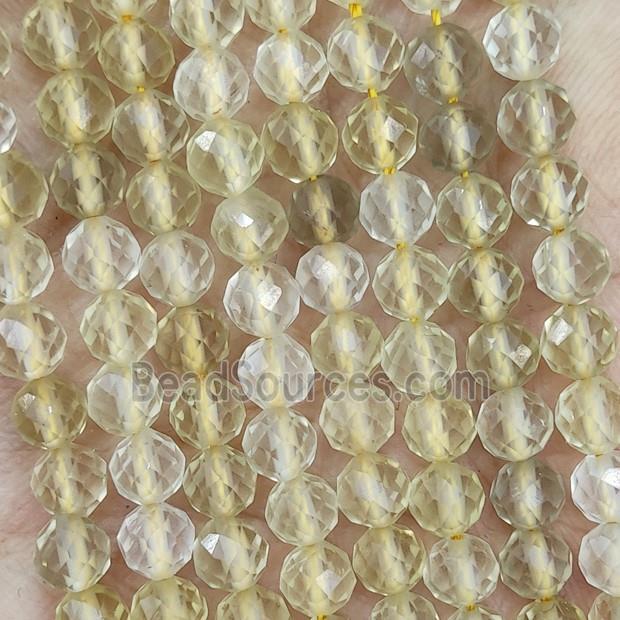 Natural Lemon Quartz Beads Faceted Round