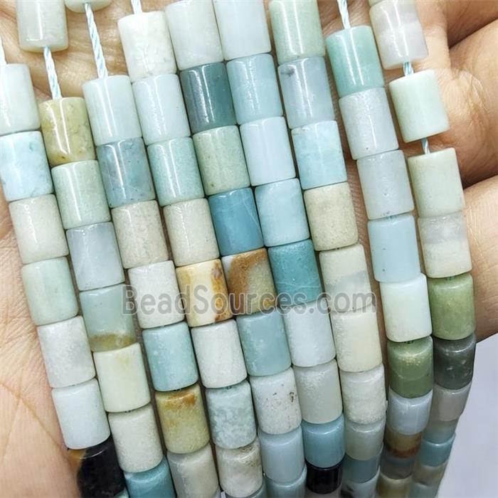 Blue Amazonite Tube Beads