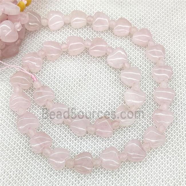 Natural Pink Rose Quartz Apple Beads