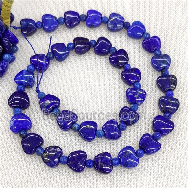 Natural Blue Lapis Lazuli Apple Beads