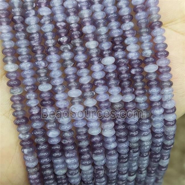 Natural Lilac Jasper Beads Smooth Rondelle