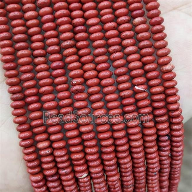 Natural Red Jasper Beads Smooth Rondelle