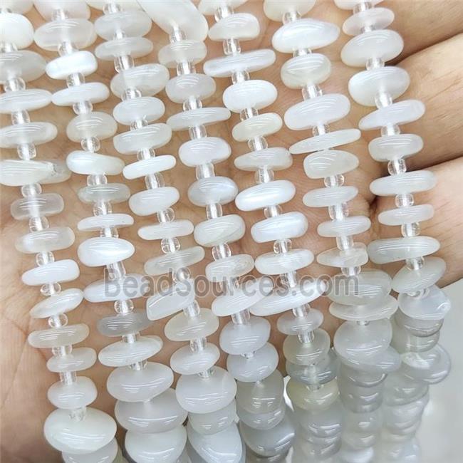 Natural White Moonstone Spacer Beads Freeform Chips