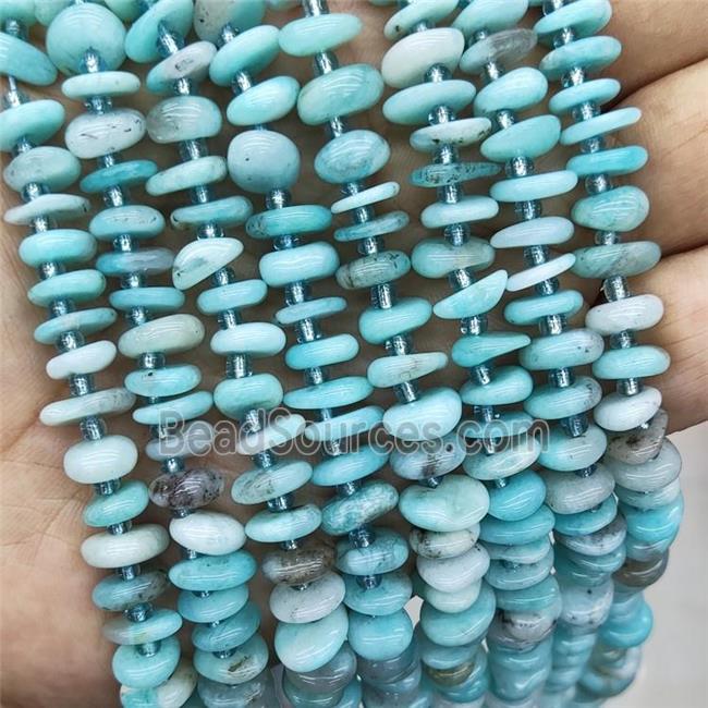 Natural Green Amazonite Spacer Beads Freeform Chips