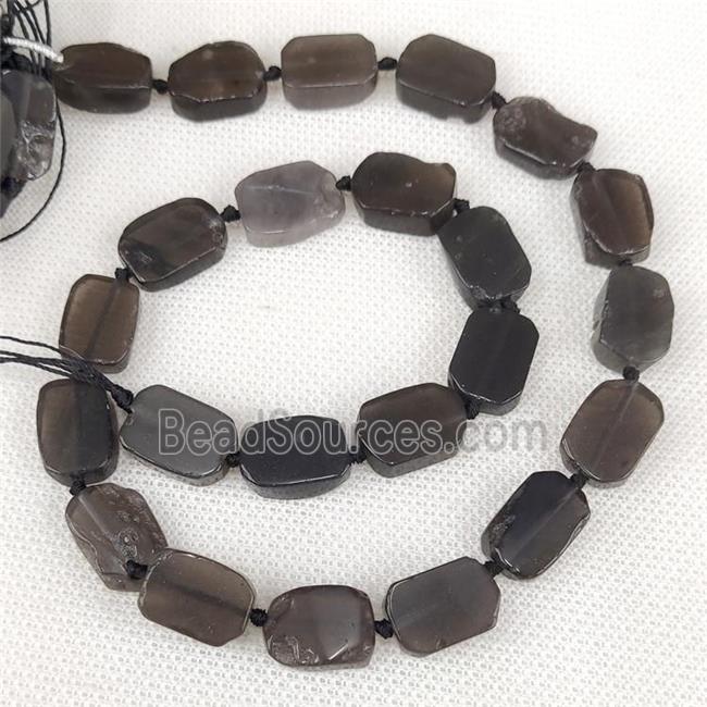 Smoky Quartz Rectangle Beads