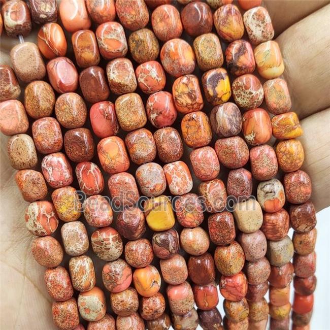 Orange Imperial Jasper Beads Freeform