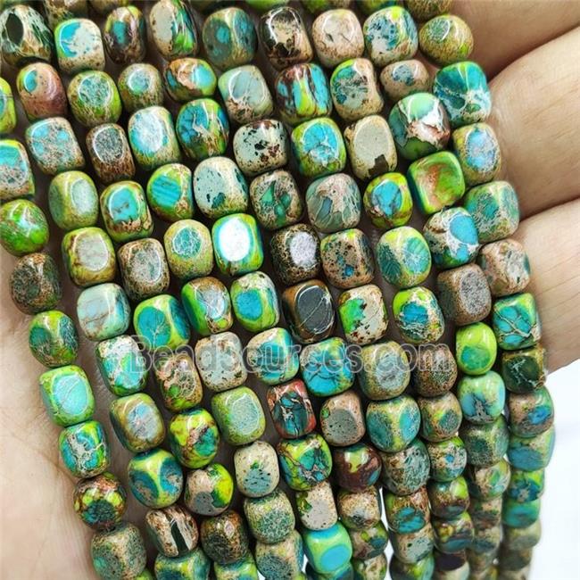 Green Imperial Jasper Beads Freeform