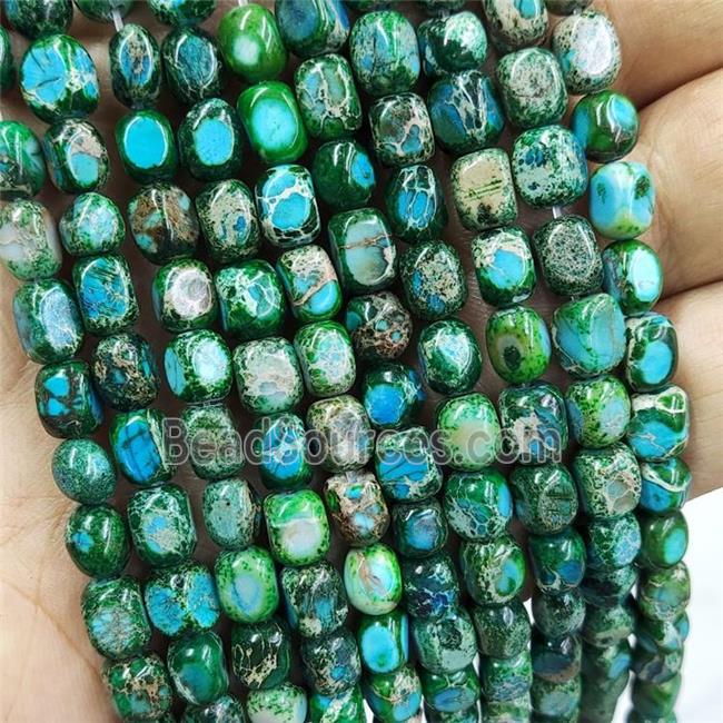 Teal Imperial Jasper Beads Freeform