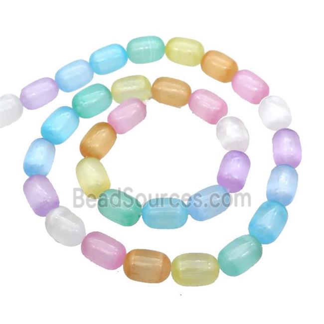 Selenite Beads Barrel Mixed Color