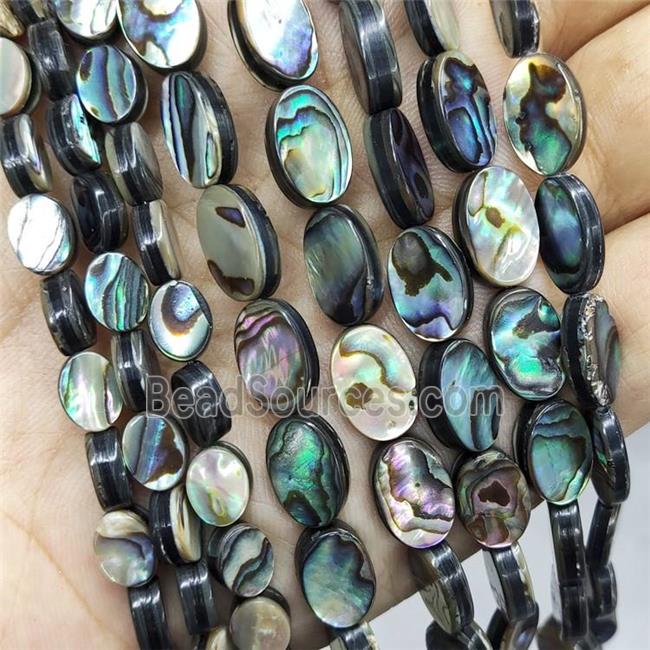 Abalone Shell Oval Beads Multicolor