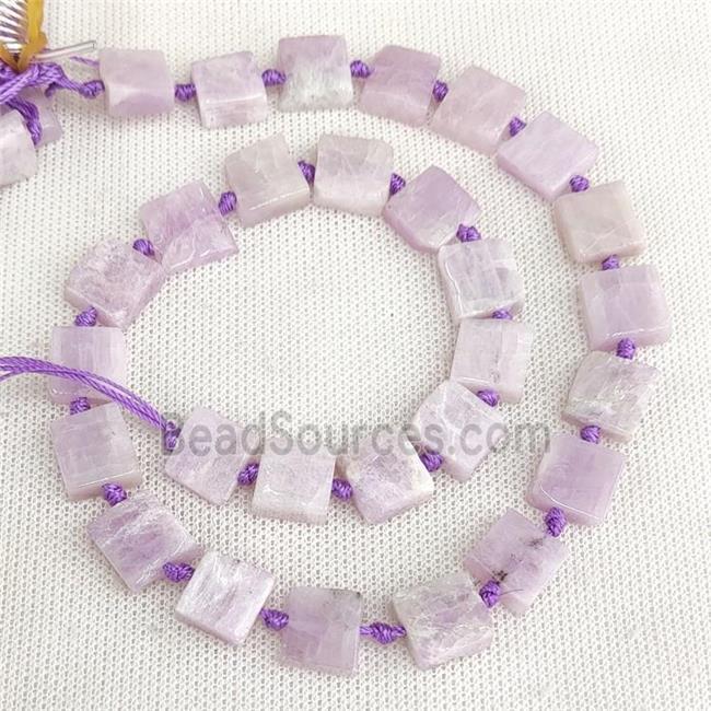 Natural Kunzite Beads Square Lavender