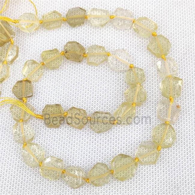 Natural Lemon Quartz Beads Hexagon