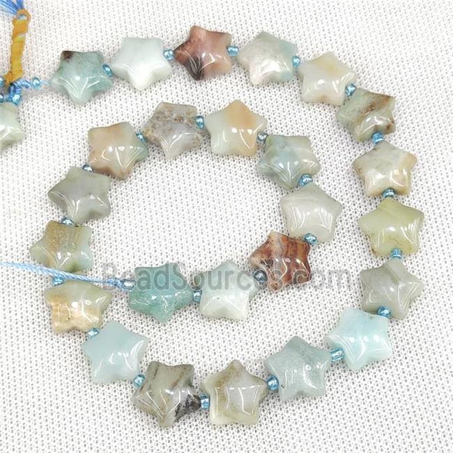 Natural Chinese Amazonite Star Beads Multicolor