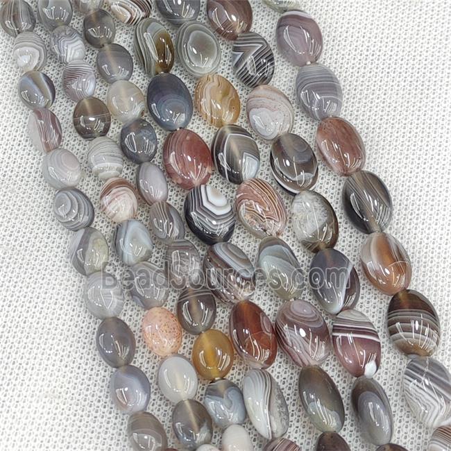 Natural Botswana Agate Oval Beads