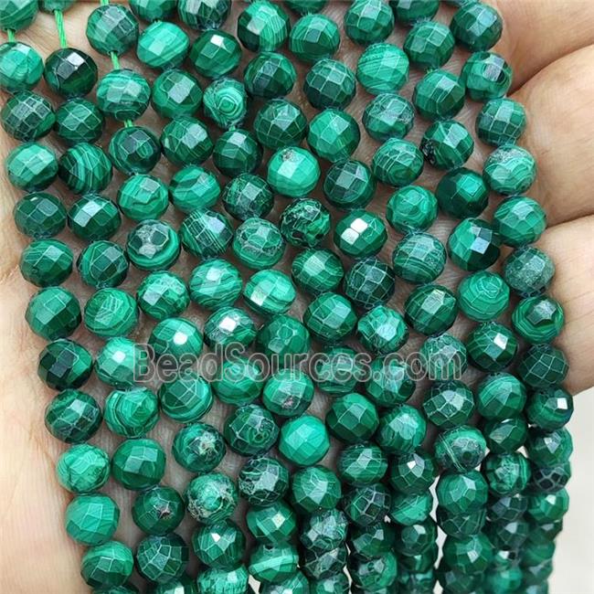 Natural Malachite Beads Green Faceted Round