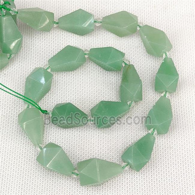 Green Aventurine Teardrop Pendant Faceted