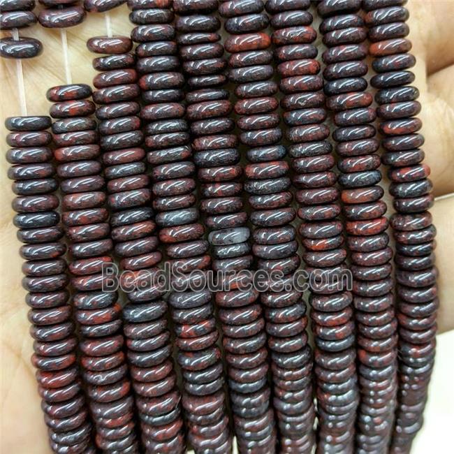 Natural Poppy Jasper Heishi Spacer Beads