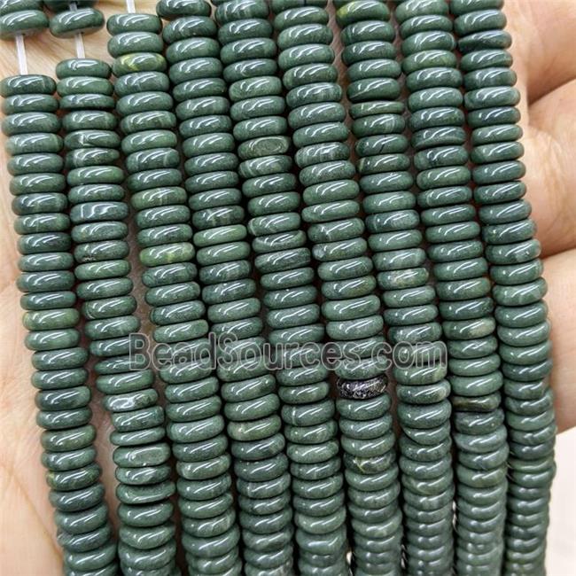 Green Wood Lace Jasper Beads Heishi