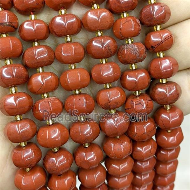 Natural Red Jasper Pumpkin Beads Lantern