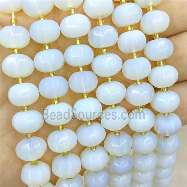 White Opalite Pumpkin Beads