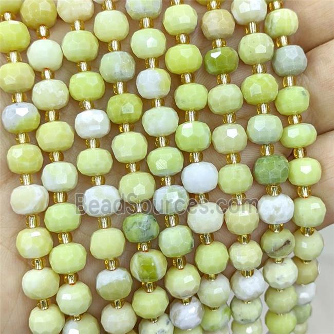 Natural Butter Jasper Beads Faceted Rondelle Olive