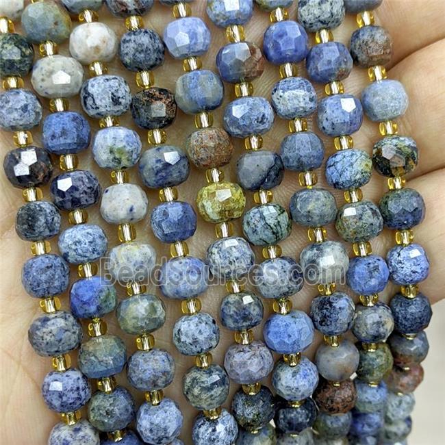 Natural Sunset Dumortierite Beads Faceted Rondelle Blue