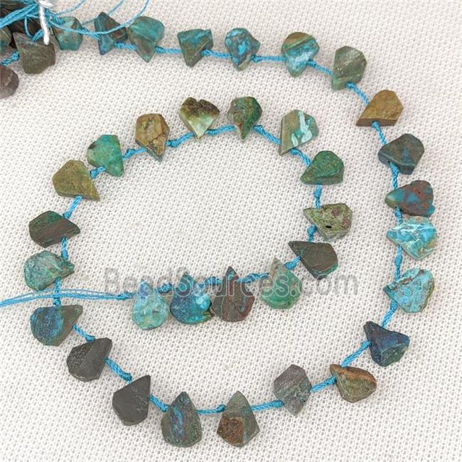 Blue Chrysocolla Beads Teardrop Topdrilled