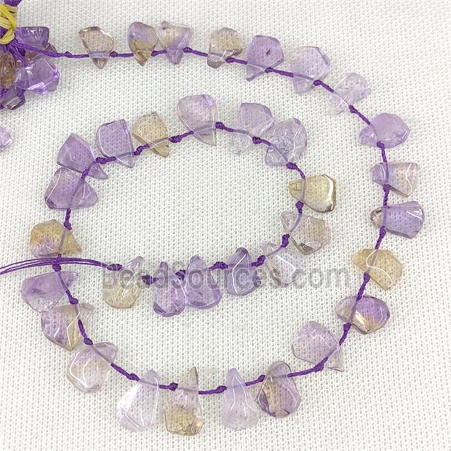 Natural Ametrine Beads Teardrop Topdrilled