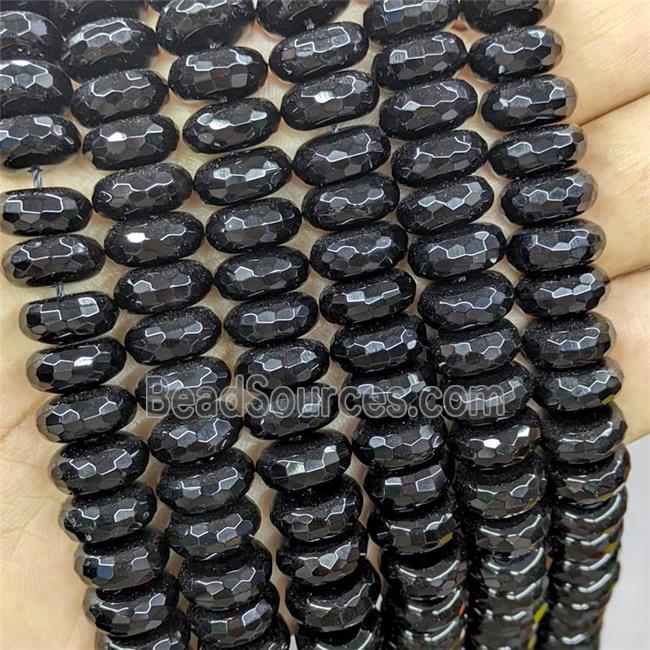 Black Onyx Agate Heishi Beads Faceted