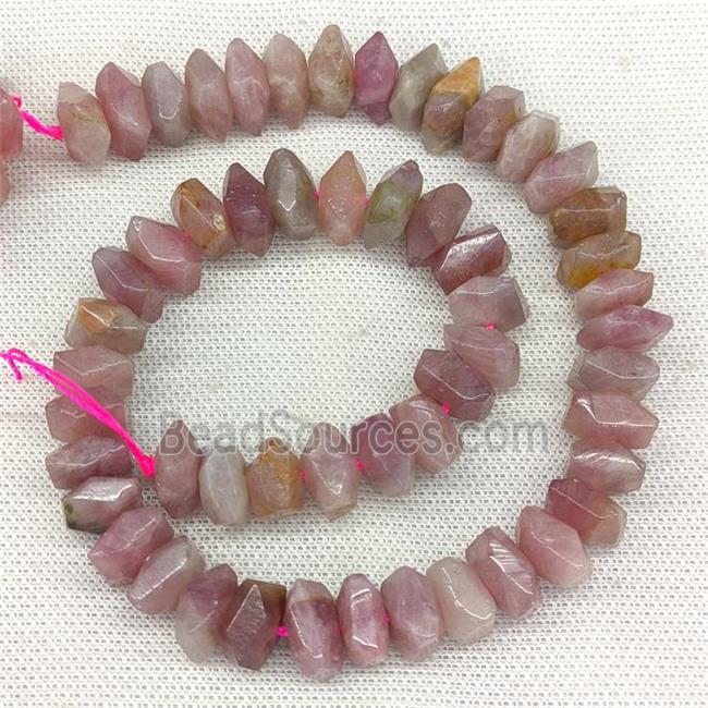 Natural Madagascar Rose Quartz Spacer Beads Pink Faceted Square