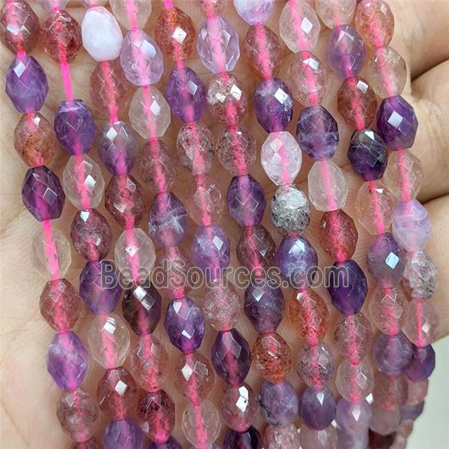 Natural Gemstone Rice Beads Mixed Faceted