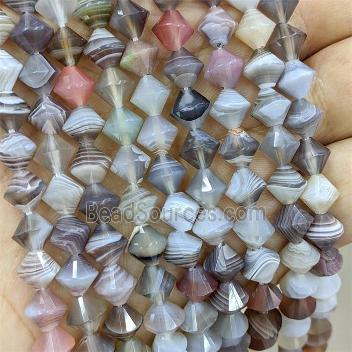 Natural Botswana Agate Beads Bicone