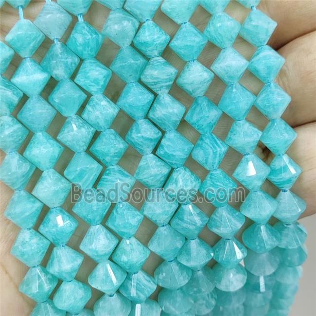 Natural Green Amazonite Bicone Beads AA-Grade