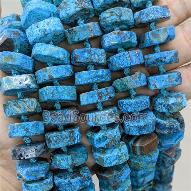 Natural Ocean Jasper Heishi Spacer Beads Blue Dye