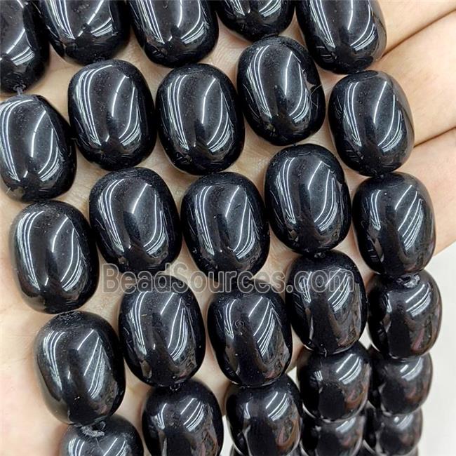 Natural Black Onyx Agate Beads Barrel