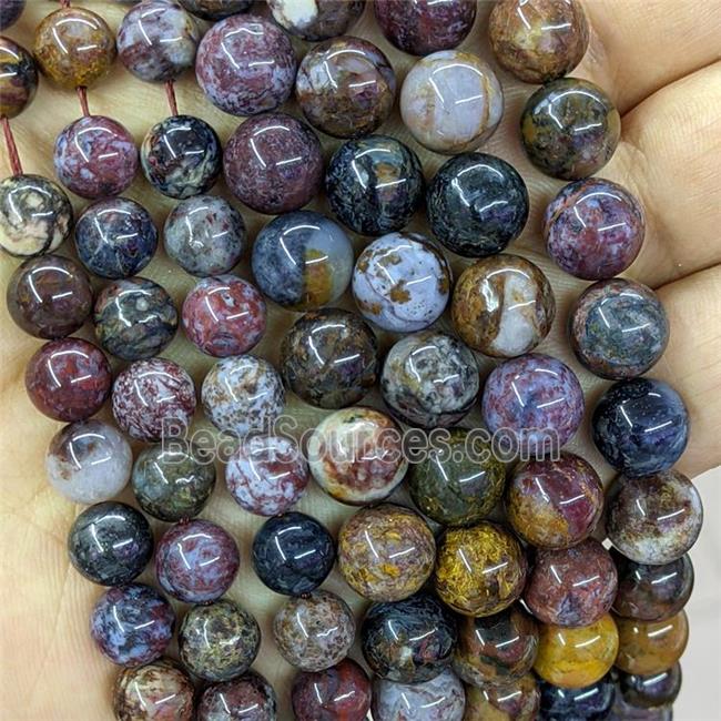 Natural Pietersite Jasper Beads A-Grade Multicolor Smooth Round