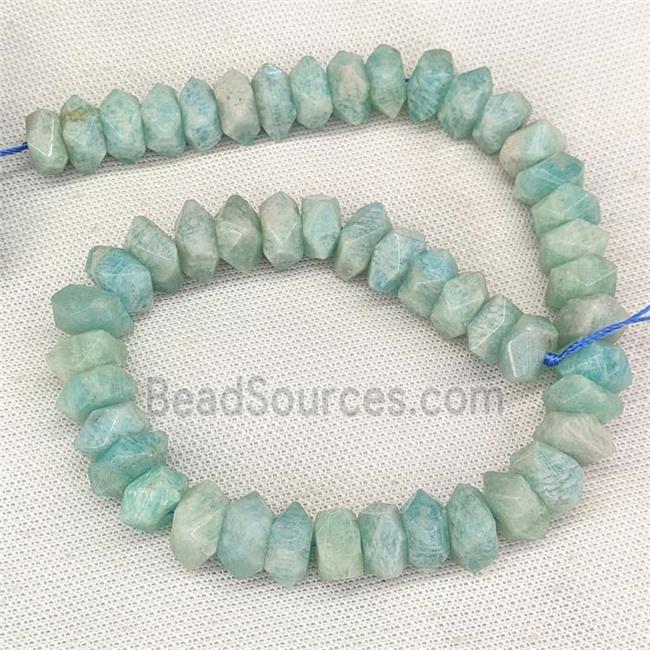 Natural Amazonite Beads Green Faceted Square