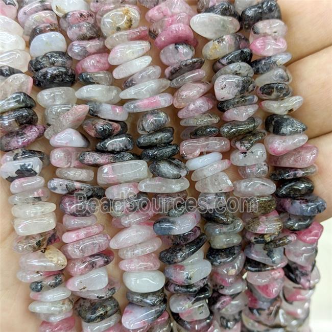 Natural Rain Sakura Quartz Chip Beads Pink Freeform B-Grade