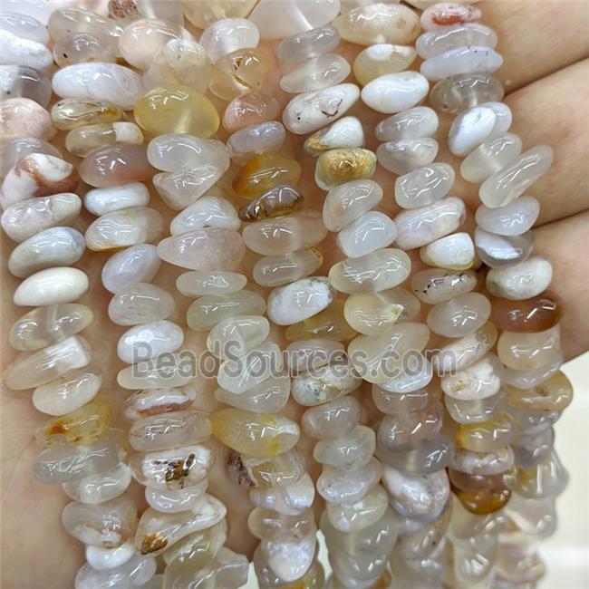 Natural Sakura Cherry Agate Chips Beads Freeform