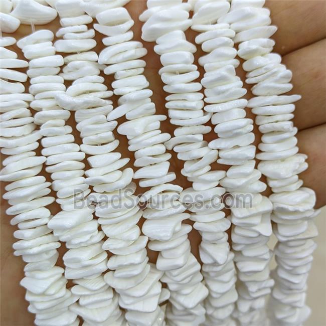 Natural White Shell Chips Beads Freeform