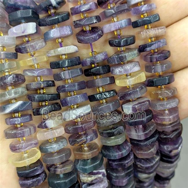 Natural Fluorite Heishi Beads Multicolor