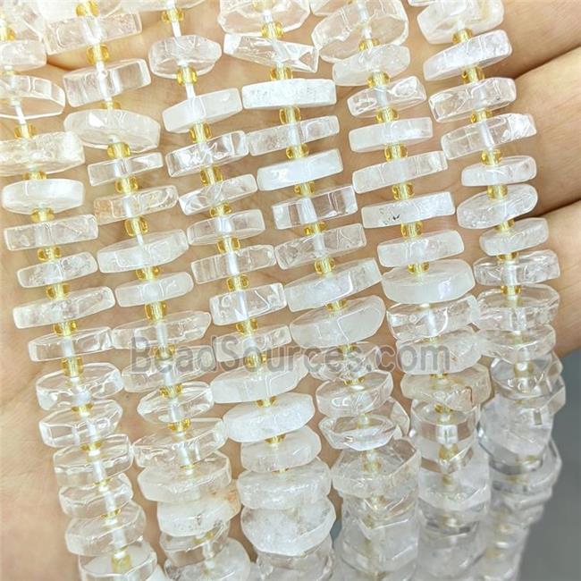 Natural Clear Quartz Heishi Spacer Beads