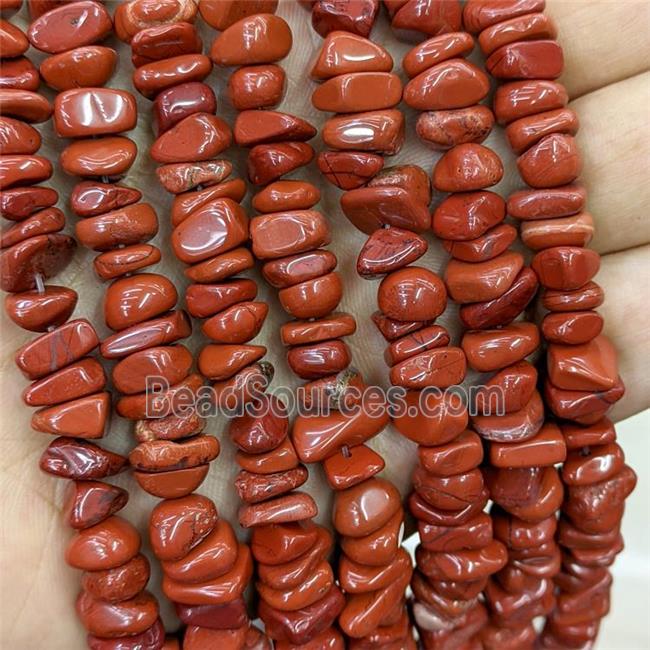 Natural Red Jasper Chips Beads Freeform