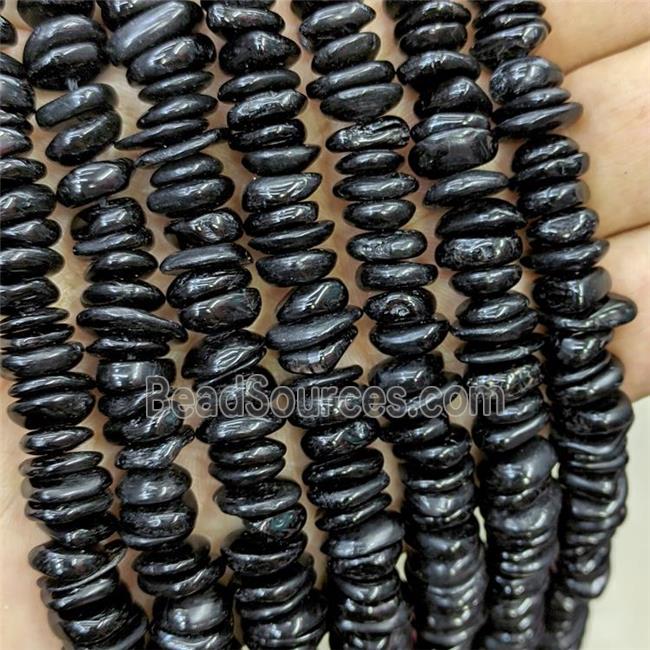 Natural Black Hypersthene Chips Beads Freeform