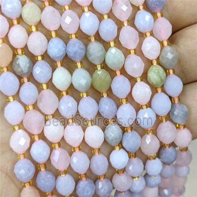 Natural Morganite Beads Multicolor Faceted Rice