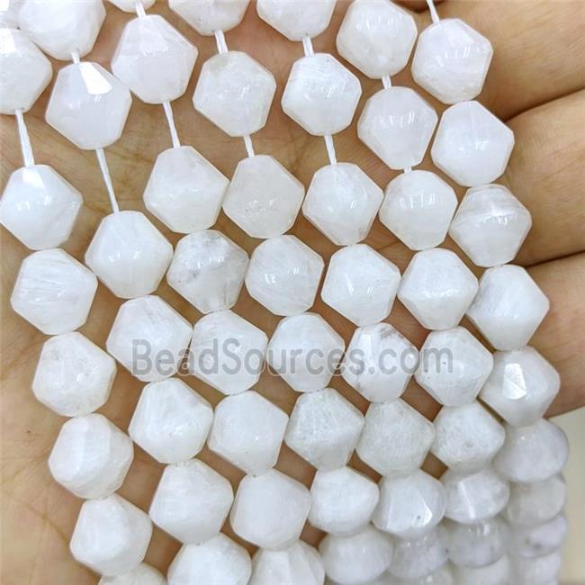 Natural White Moonstone Beads Bicone