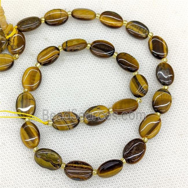 Natural Tiger Eye Stone Oval Beads